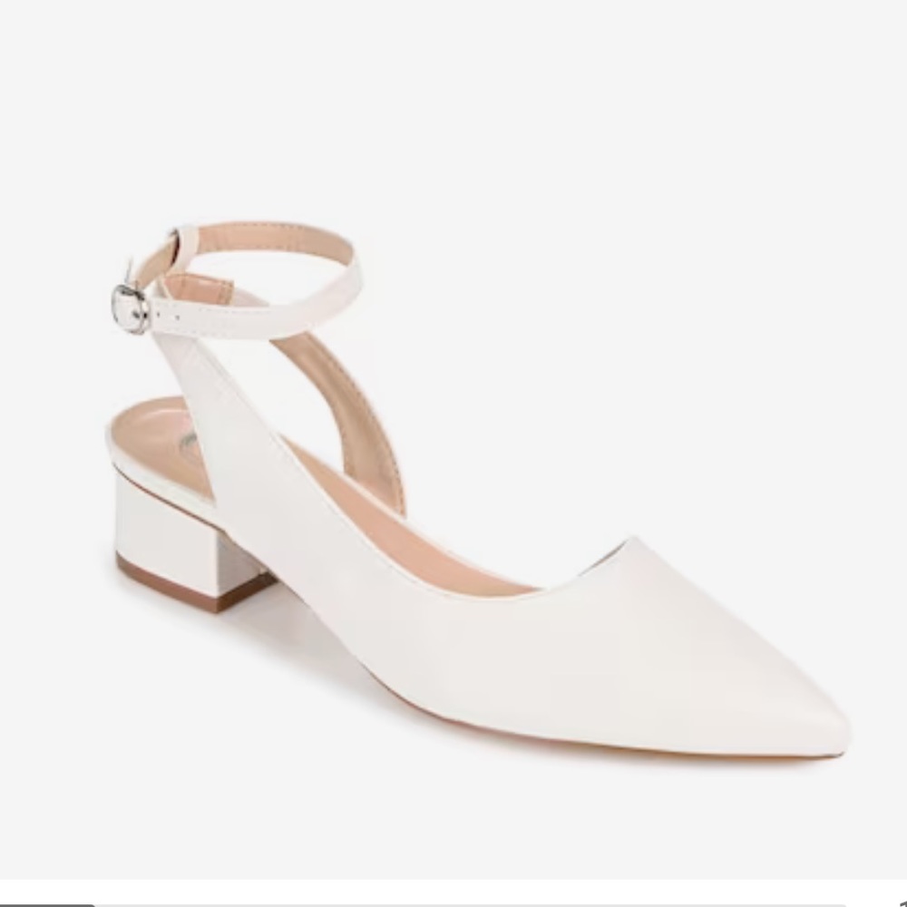 White block heel pumps - low heel | journee collection Keefa Pump